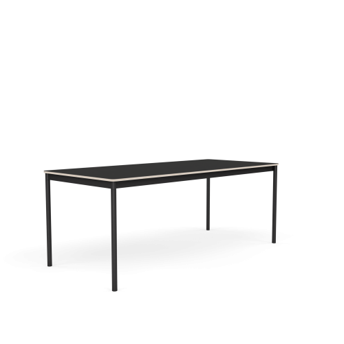 MUUTO stół BASE 190x85 czarny nanolaminat / sklejka / czarna podstawa
