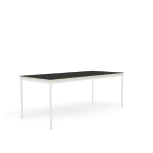 MUUTO stół BASE 190x85 czarny nanolaminat / sklejka / biała podstawa