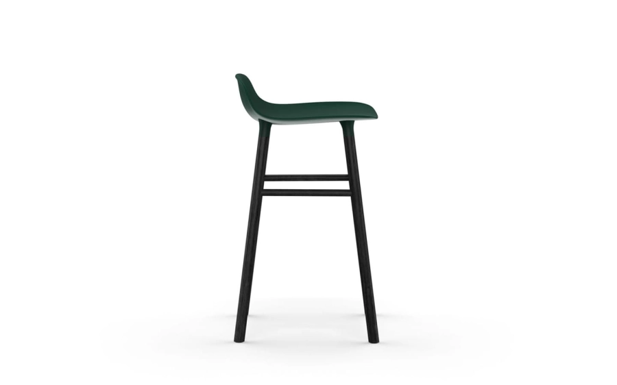 NORMANN COPENHAGEN krzesło barowe FORM WOOD czarne/zielone