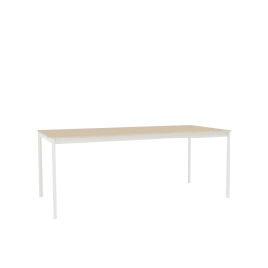 MUUTO stół BASE 190x85 fornir dębowy / sklejka / biała podstawa