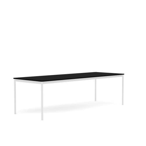 MUUTO stół BASE 250x90 czarny laminat / czarny ABS / biała podstawa
