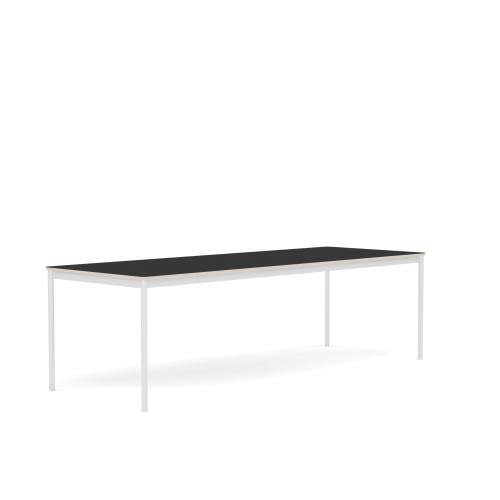 MUUTO stół BASE 250x90 czarny nanolaminat / sklejka / biała podstawa
