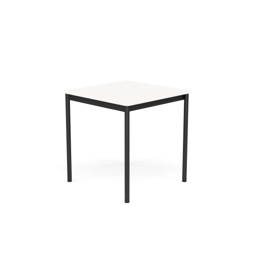 MUUTO stół BASE 70x70 biały laminat / biały ABS / czarna podstawa