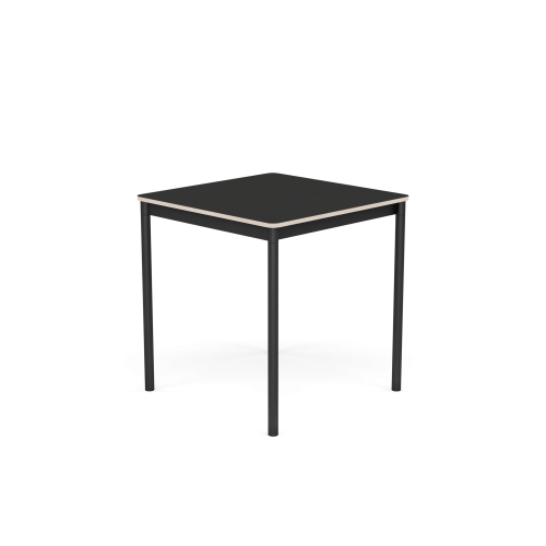 MUUTO stół BASE 70x70 czarny nanolaminat / sklejka / czarna podstawa