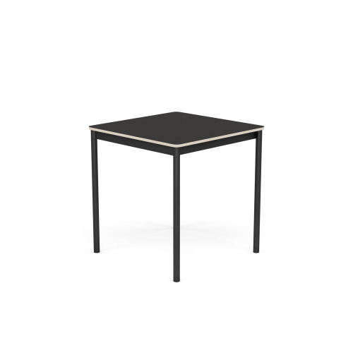MUUTO stół BASE 70x70 czarne linoleum / sklejka / czarna podstawa