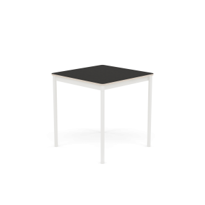 MUUTO stół BASE 70x70 czarne linoleum / sklejka / biała podstawa