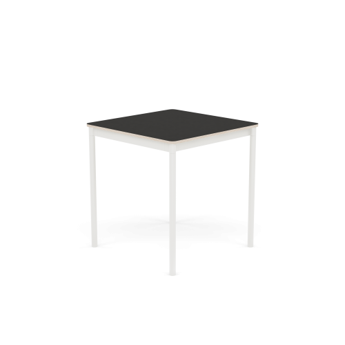 MUUTO stół BASE 70x70 czarne linoleum / sklejka / biała podstawa