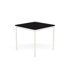MUUTO stół BASE 80x80 czarny laminat / czarny ABS / biała podstawa