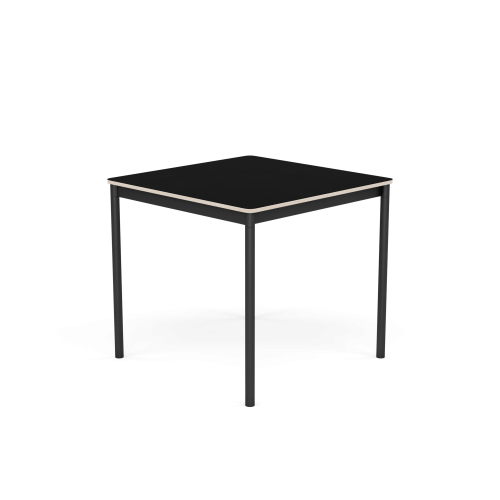 MUUTO stół BASE 80x80 czarny laminat / sklejka / czarna podstawa