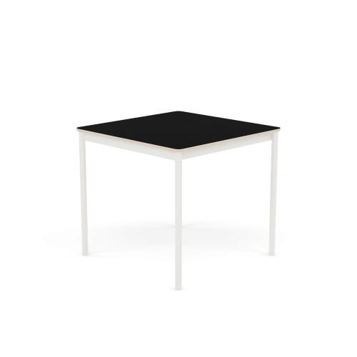 MUUTO stół BASE 80x80 czarny laminat / sklejka / biała podstawa