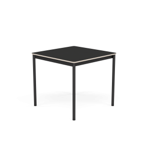 MUUTO stół BASE 80x80 czarny nanolaminat / sklejka / czarna podstawa