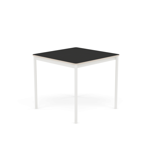 MUUTO stół BASE 80x80 czarny nanolaminat / sklejka / biała podstawa