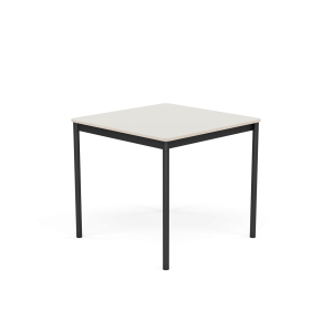 MUUTO stół BASE 80x80 biały nanolaminat / sklejka / czarna podstawa