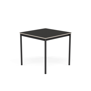 MUUTO stół BASE 80x80 czarne linoleum / sklejka / czarna podstawa