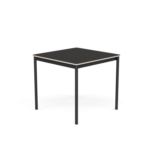 MUUTO stół BASE 80x80 czarne linoleum / sklejka / czarna podstawa