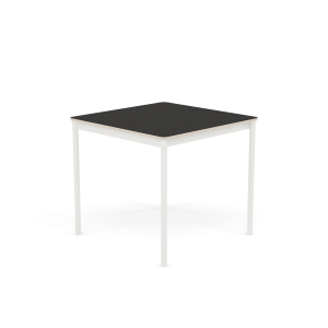 MUUTO stół BASE 80x80 czarne linoleum / sklejka / biała podstawa