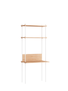 MOEBE system regałowy s.200.1.D  dąb | biały 