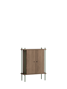 MOEBE system regałowy  s.115.1.C przydymiony dąb | sosnowa zieleń 