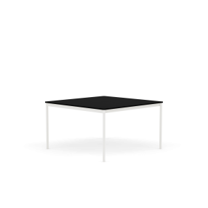 MUUTO stół BASE 128x128 czarny laminat / czarny ABS / biała podstawa