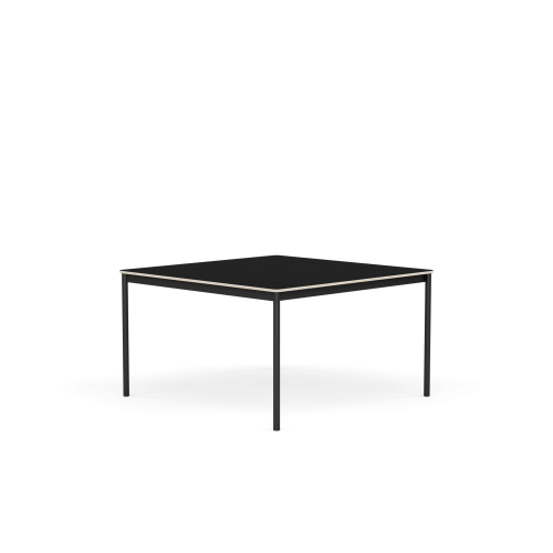 MUUTO stół BASE 128x128 czarny laminat / sklejka / czarna podstawa