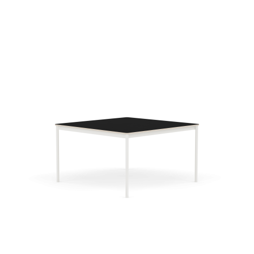 MUUTO stół BASE 128x128 czarny laminat / sklejka / biała podstawa
