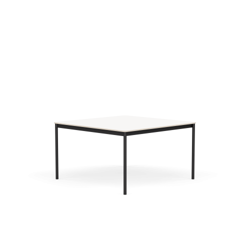 MUUTO stół BASE 128x128 biały laminat / sklejka / czarna podstawa