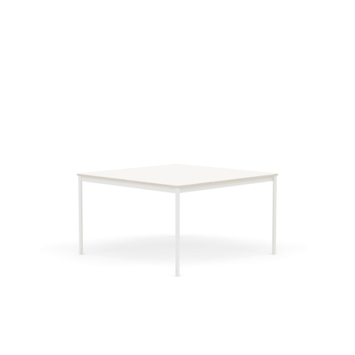 MUUTO stół BASE 128x128 biały laminat / sklejka / biała podstawa