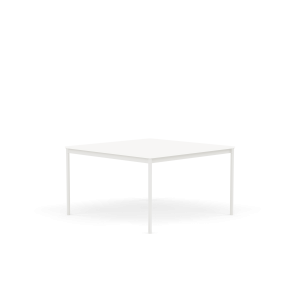 MUUTO stół BASE 128x128 biały laminat / biały ABS / biała podstawa