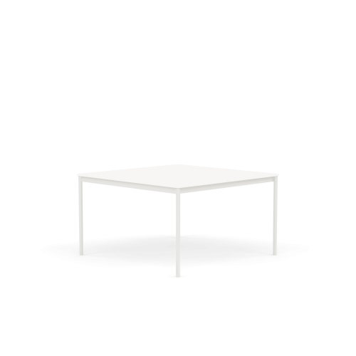 MUUTO stół BASE 128x128 biały laminat / biały ABS / biała podstawa