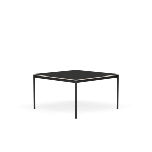 MUUTO stół BASE 128x128 czarny nanolaminat / sklejka / czarna podstawa