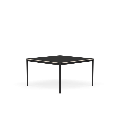 MUUTO stół BASE 128x128 czarny nanolaminat / sklejka / czarna podstawa
