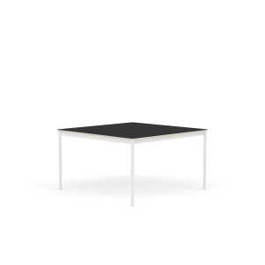 MUUTO stół BASE 128x128 czarny nanolaminat / sklejka / biała podstawa