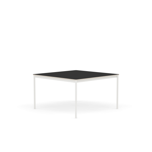 MUUTO stół BASE 128x128 czarny nanolaminat / sklejka / biała podstawa