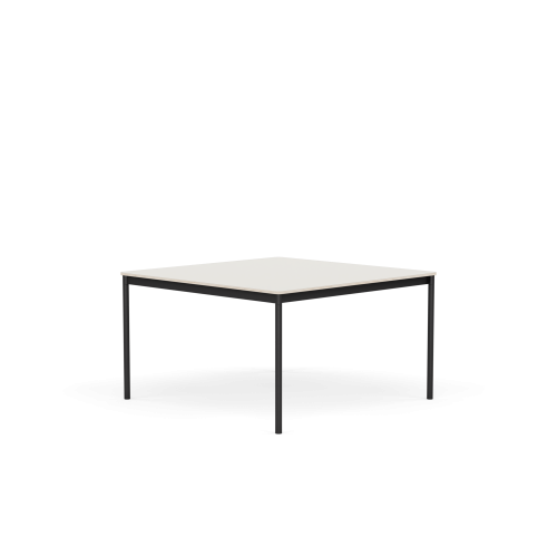 MUUTO stół BASE 128x128 biały nanolaminat / sklejka / czarna podstawa