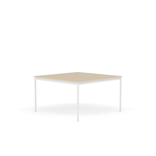 MUUTO stół BASE 128x128 fornir dębowy / sklejka / biała podstawa