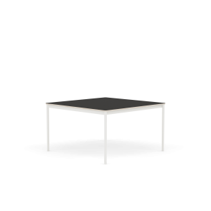 MUUTO stół BASE 128x128 czarne linoleum / sklejka / biała podstawa