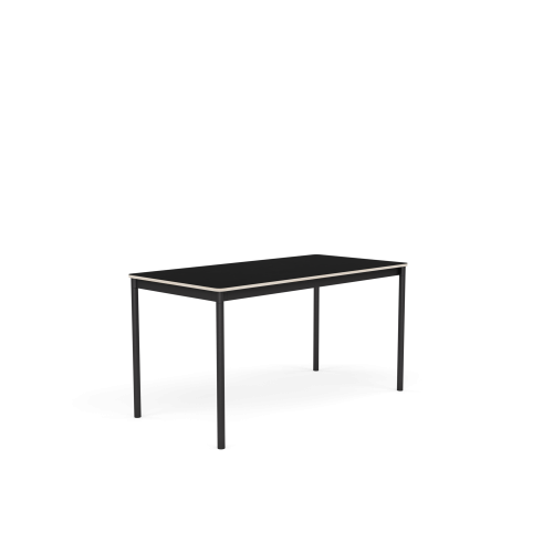 MUUTO stół BASE 140x70 czarny laminat / sklejka / czarna podstawa