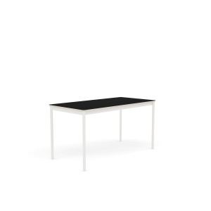 MUUTO stół BASE 140x70 czarny laminat / sklejka / biała podstawa