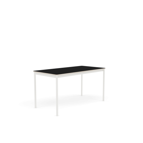 MUUTO stół BASE 140x70 czarny laminat / sklejka / biała podstawa