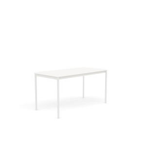 MUUTO stół BASE 140x70 biały laminat / biały ABS / biała podstawa