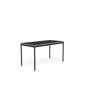 MUUTO stół BASE 140x70 czarny nanolaminat / sklejka / czarna podstawa