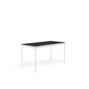 MUUTO stół BASE 140x70 czarny nanolaminat / sklejka / biała podstawa