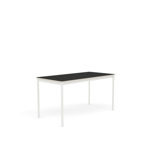 MUUTO stół BASE 140x70 czarny nanolaminat / sklejka / biała podstawa