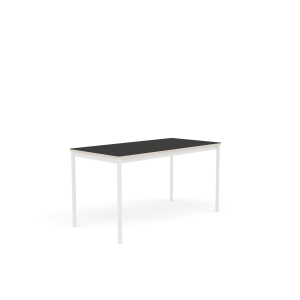 MUUTO stół BASE 140x70 czarne linoleum / sklejka / biała podstawa