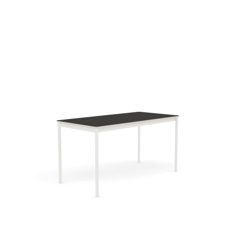 MUUTO stół BASE 140x70 czarne linoleum / sklejka / biała podstawa