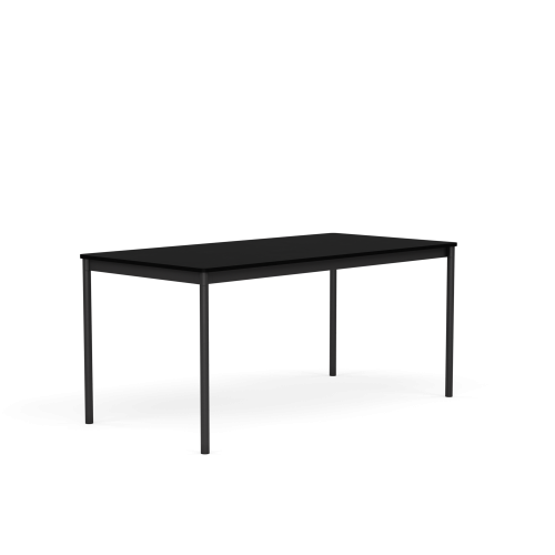 MUUTO stół BASE 160x80 czarny laminat / czarny ABS / czarna podstawa