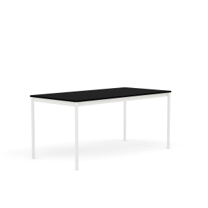 MUUTO stół BASE 160x80 czarny laminat / czarny ABS / biała podstawa