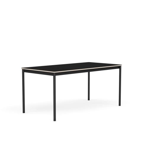 MUUTO stół BASE 160x80 czarny laminat / sklejka / czarna podstawa