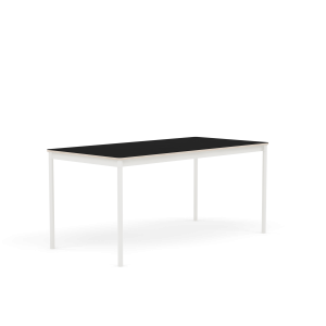 MUUTO stół BASE 160x80 czarny laminat / sklejka / biała podstawa
