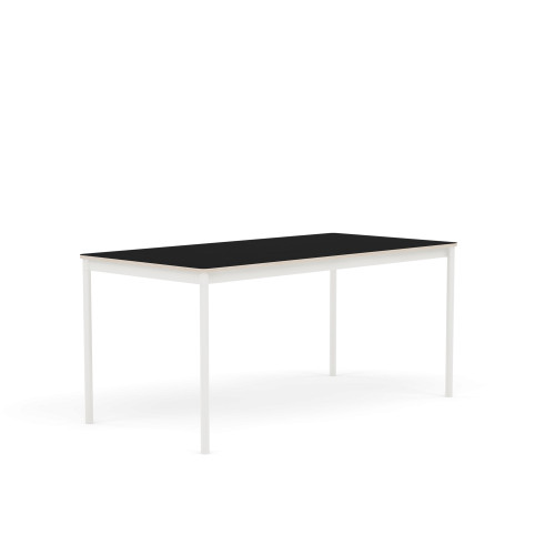 MUUTO stół BASE 160x80 czarny laminat / sklejka / biała podstawa